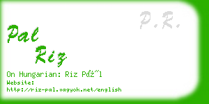 pal riz business card